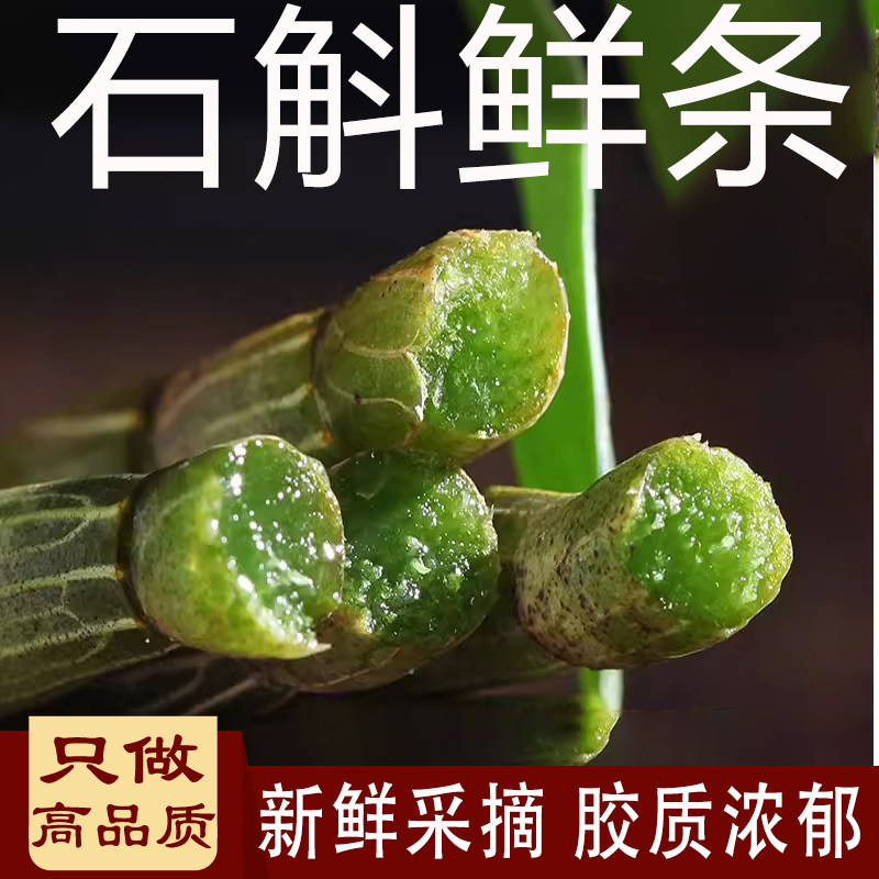 雾之兰铁皮石斛鲜条四年新鲜铁皮石斛枫斗雁荡山500克简装无礼盒