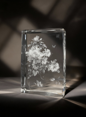 富贵有余水晶内雕摆件乔迁送礼