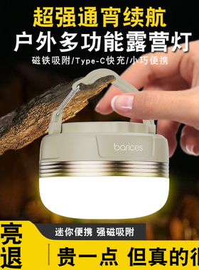 露营灯超长续航超亮迷你帐篷灯天幕氛围便携户外野营灯充电照明灯