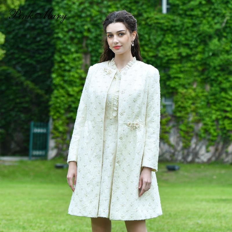 粉红玛琍秋季新款小个子风衣