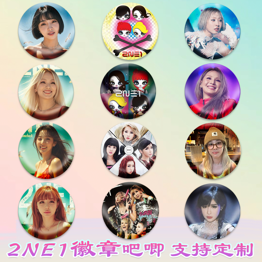 2ne1徽章朴春吧唧朴山多拉周边谷子人间芭比古圈应援素材马口铁