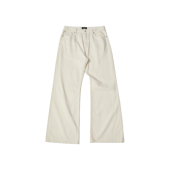 徐正溪同款 重制2021M宽松微喇米白色原胚复古牛仔长裤