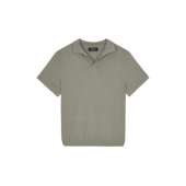 haonanhuang ROW风老钱肌理感特殊织法休闲翻领POLO短袖