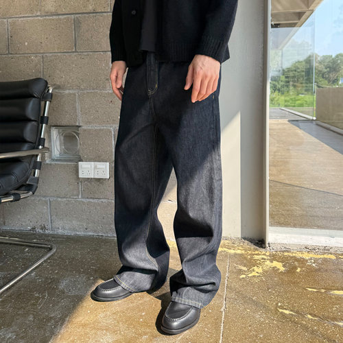 haonanhuang宽松牛仔长裤