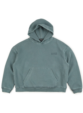 haonanhuang x Fake code村下聋做旧破坏成衣染色宽松连帽卫衣