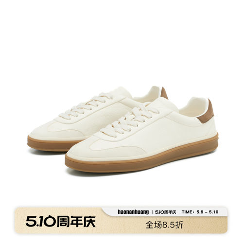 haonanhuangLP老钱风真皮德训鞋