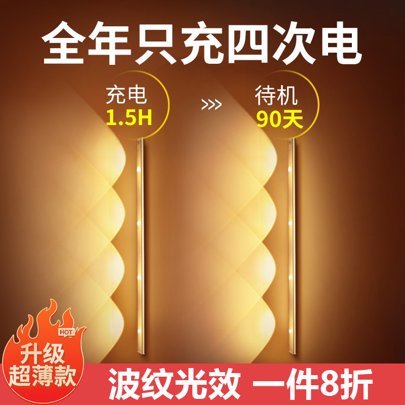 卧室床头灯衣柜橱柜人体感应灯带
