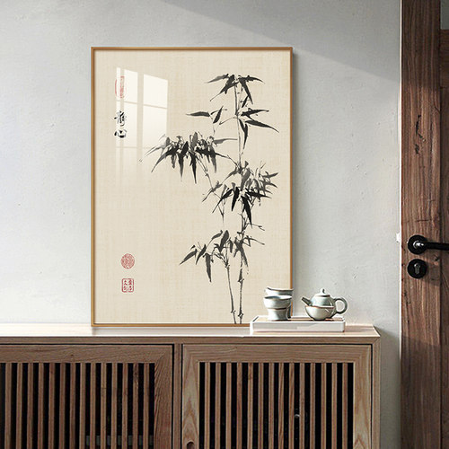 盈浩茶室背景墙装饰画