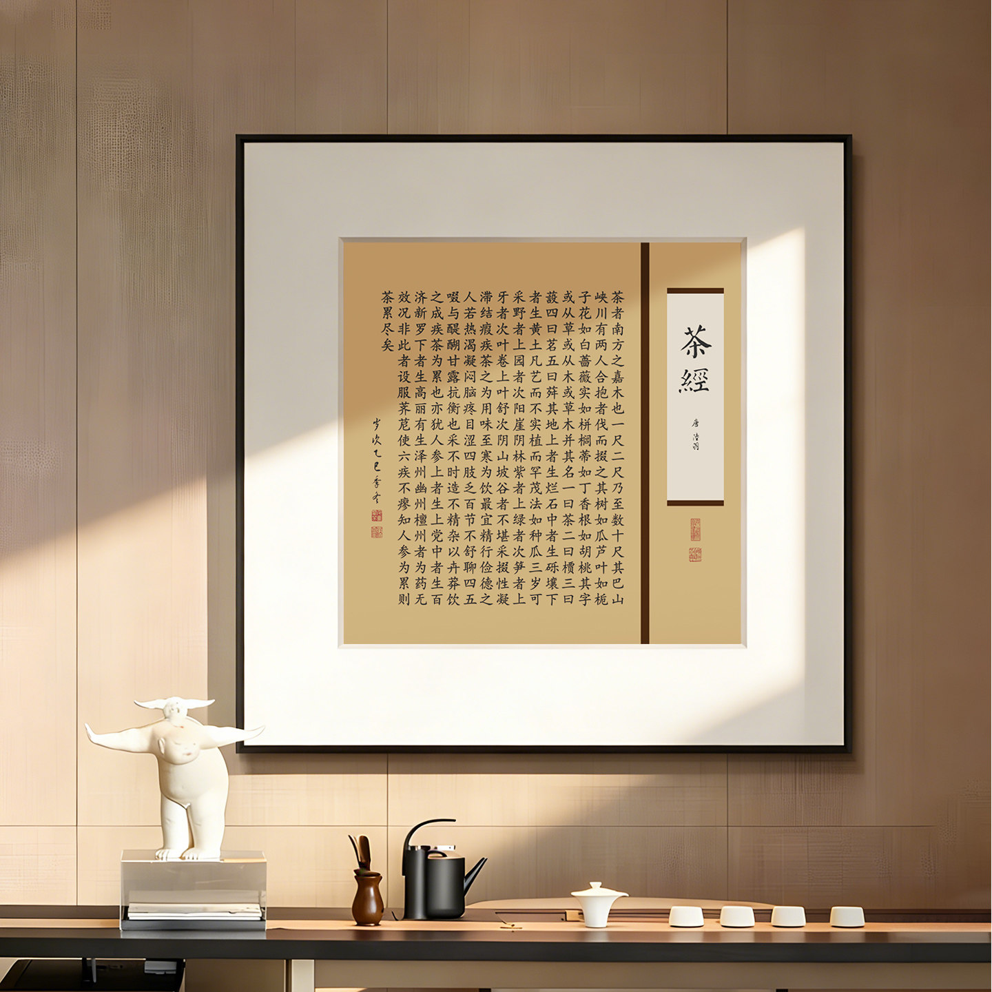 新中式茶室背景墙装饰画