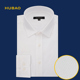 白衬衫 虎豹男士 长袖 男含棉舒适透气尖领商务休闲通勤衬衣