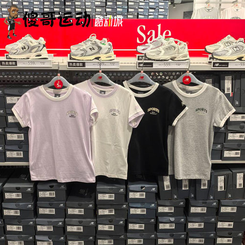 New Balance NB 女装夏季纯棉舒适时尚运动休闲短袖T恤 WT6135P3