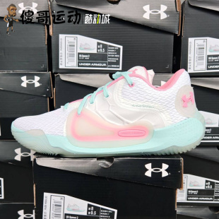 安德玛UA 恩比德Spawn 2男子防滑耐磨低帮篮球训练运动鞋 3022626