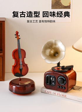 覆古怀旧留声机音乐盒装饰入口客厅家庭装饰酒吧咖啡馆创意装饰