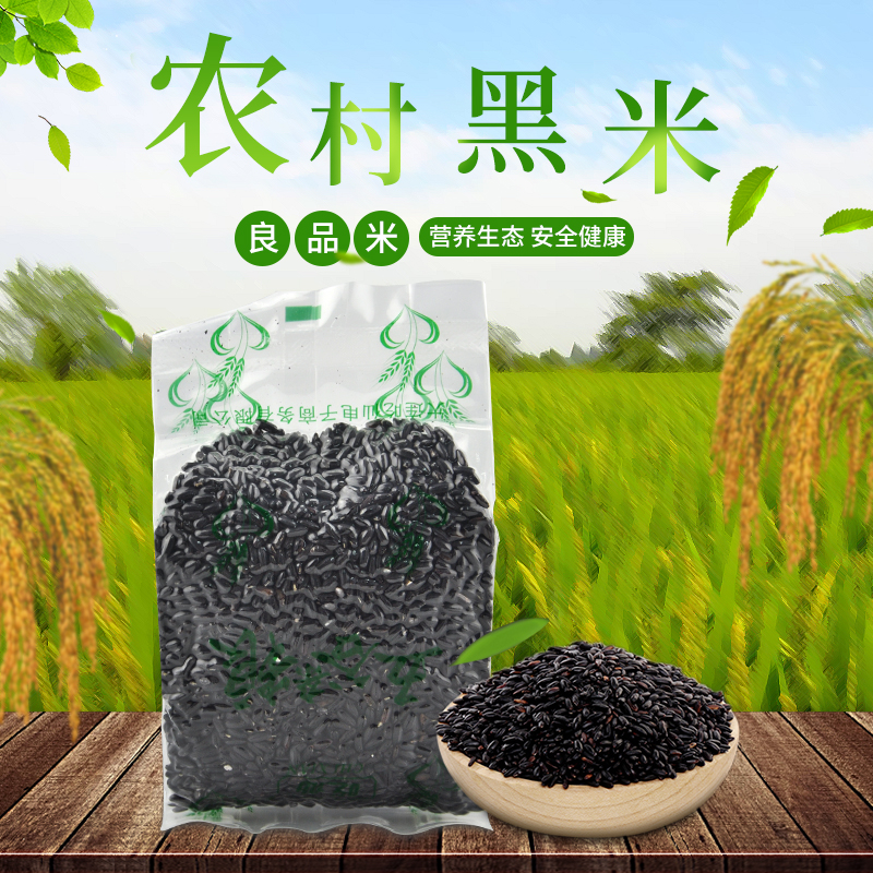 老少皆宜黑香米黑米东北大米