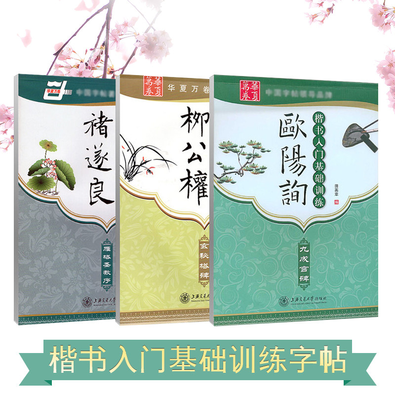 华夏万卷字帖 楷书 行书 入门基础训练 柳公权 王羲之 颜真卿 赵孟頫 禇遂良 玄秘塔碑雁 塔圣教序 颜勤礼碑 兰亭序三门记田英章编
