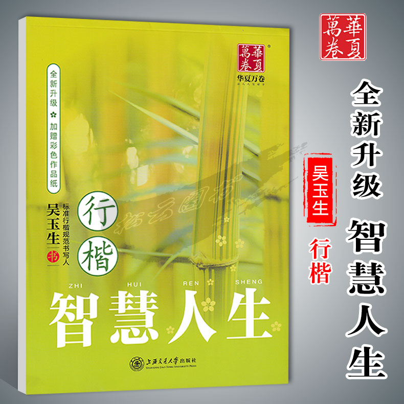 华夏万卷 吴玉生行楷智慧人生 初高中生字帖学生成人初学者硬笔书法钢笔练字帖书写技法含临摹纸/透明纸
