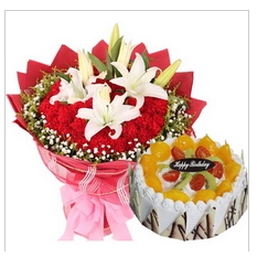 东安县芦洪市镇新圩江花桥大盛镇南桥镇蛋糕店鲜花店配送生日蛋糕