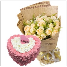 北京大兴区兴丰林校路清源街亦庄蛋糕店鲜花店配送生日蛋糕