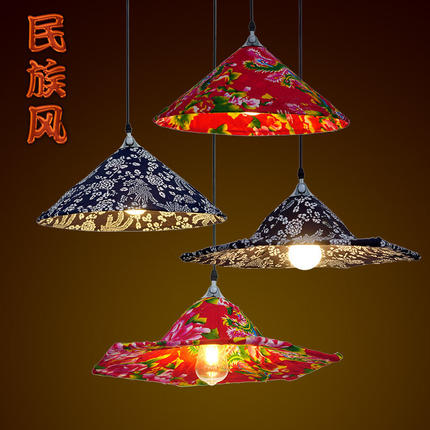 草帽灯农家乐吊灯斗笠灯复古中式创意个性餐厅民宿烧烤酒店定制吊