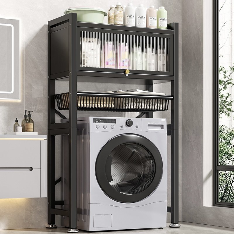 滚筒波轮洗衣机上方置物架卫生间阳台翻盖浴室厕所家用落地收纳柜,家庭/个人清洁工具,浴室角架/置物架,淘宝优惠券,粉丝福利购,淘宝优惠卷