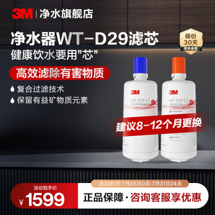 E20通用滤芯 3M家用直饮净水器WT D29型原装 替换滤芯双子2000