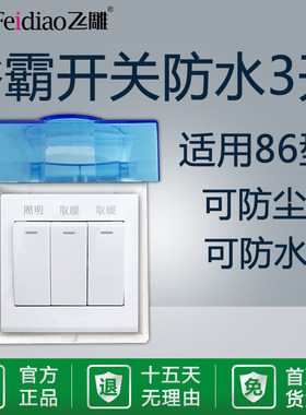 浴霸开关飞雕三开防水