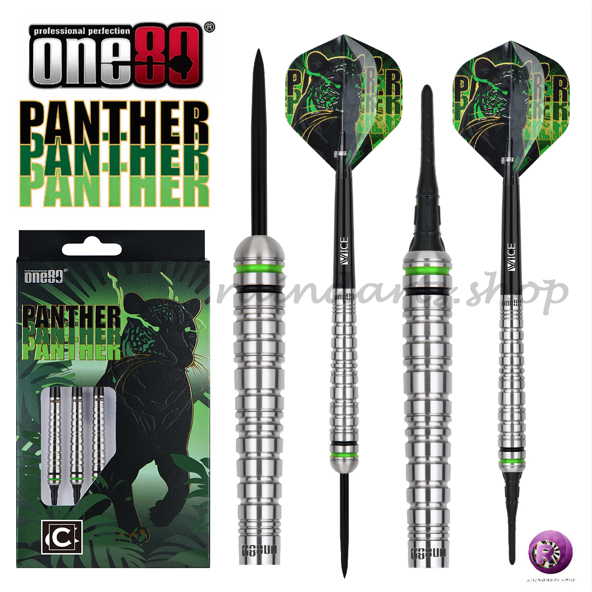 新品ONE80飞镖黑豹钨钢镖比赛级