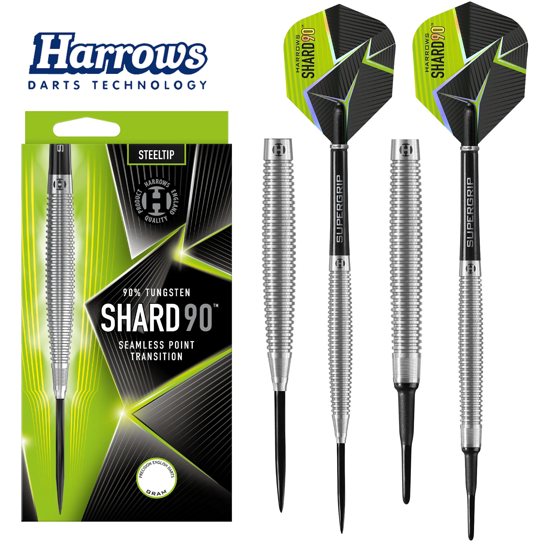原装正品哈路士HARROWS SHARD 90%钨钢软式硬式飞镖套装英国制造