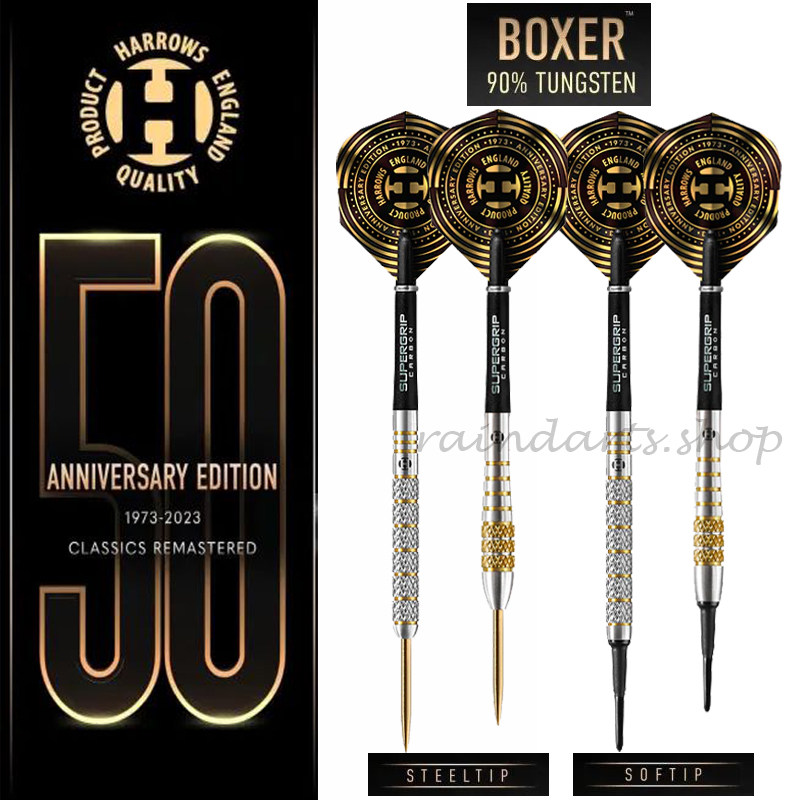 英国原装哈路士HARROWS 50周年纪念款 BOXER钨钢硬式飞镖软式飞镖