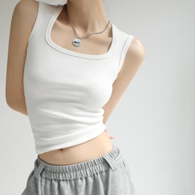 92%棉女夏秋无胸垫吊带背心