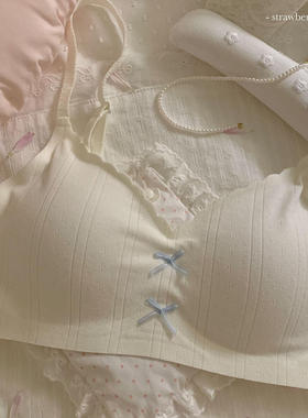 Yuxi Bra奶纯温柔提花纯欲内衣聚拢小胸显大无钢圈文胸无痕防下垂