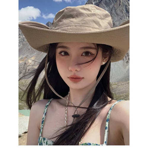 无注册商标登山帽大檐防晒帽
