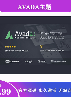 Avada 多功能自定义高级外贸WordPress跨境电商企业主题模