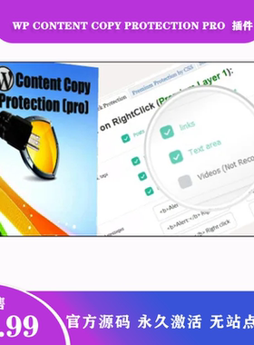 WP Content Copy Protection Pro内容复制保护和禁止右键单击插件