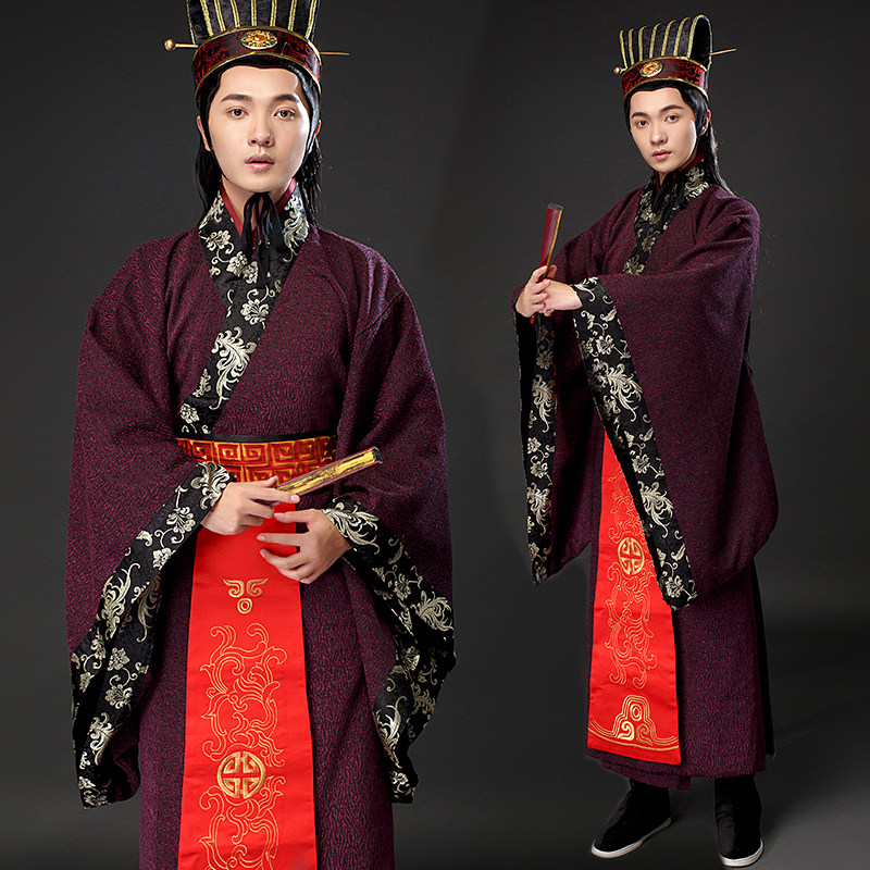 古装古代帝王皇帝王爷服装汉朝大臣服美人心计汉服秦朝大臣演出服