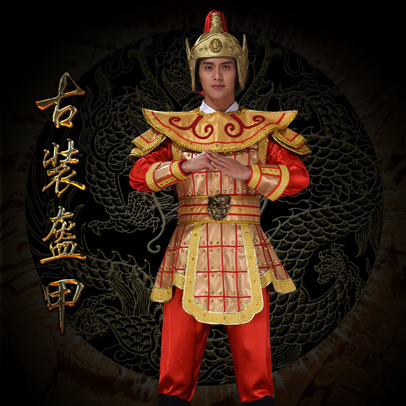 新款古代盔甲影视剧士兵铠甲中国风铠甲真人可穿明朝盔甲演出服装