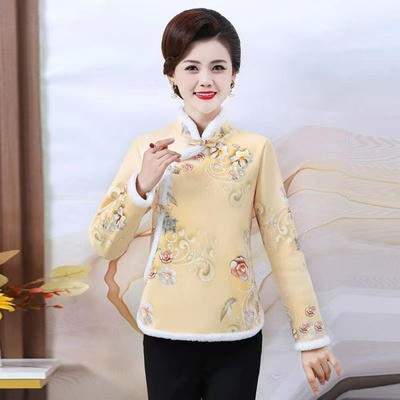 2025新款秋冬季改良旗袍上衣女