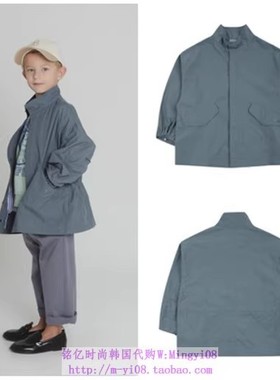 been韩国代购2023春秋儿童绿色休闲纯色开衫外套上衣童装110-165