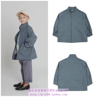 110 外套上衣童装 165 2023春秋儿童绿色休闲纯色开衫 been韩国代购
