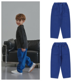 100 童装 165 2025秋春男女儿童蓝色休闲宽松长裤 been韩国直邮代购