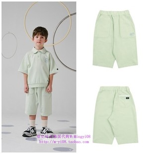 110 童装 165 2024春夏儿童中大童薄荷休闲运动六分裤 been韩国代购