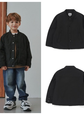 been韩国代购2025秋春男女儿童黑色拉链休闲长袖外套童装100-165