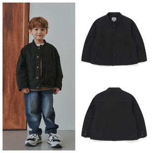 100 外套童装 165 2025秋春男女儿童黑色拉链休闲长袖 been韩国代购