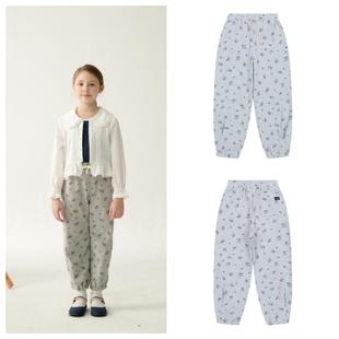 100 童装 145 2025春秋儿童中大童灰色碎花裤 been韩国直邮代购