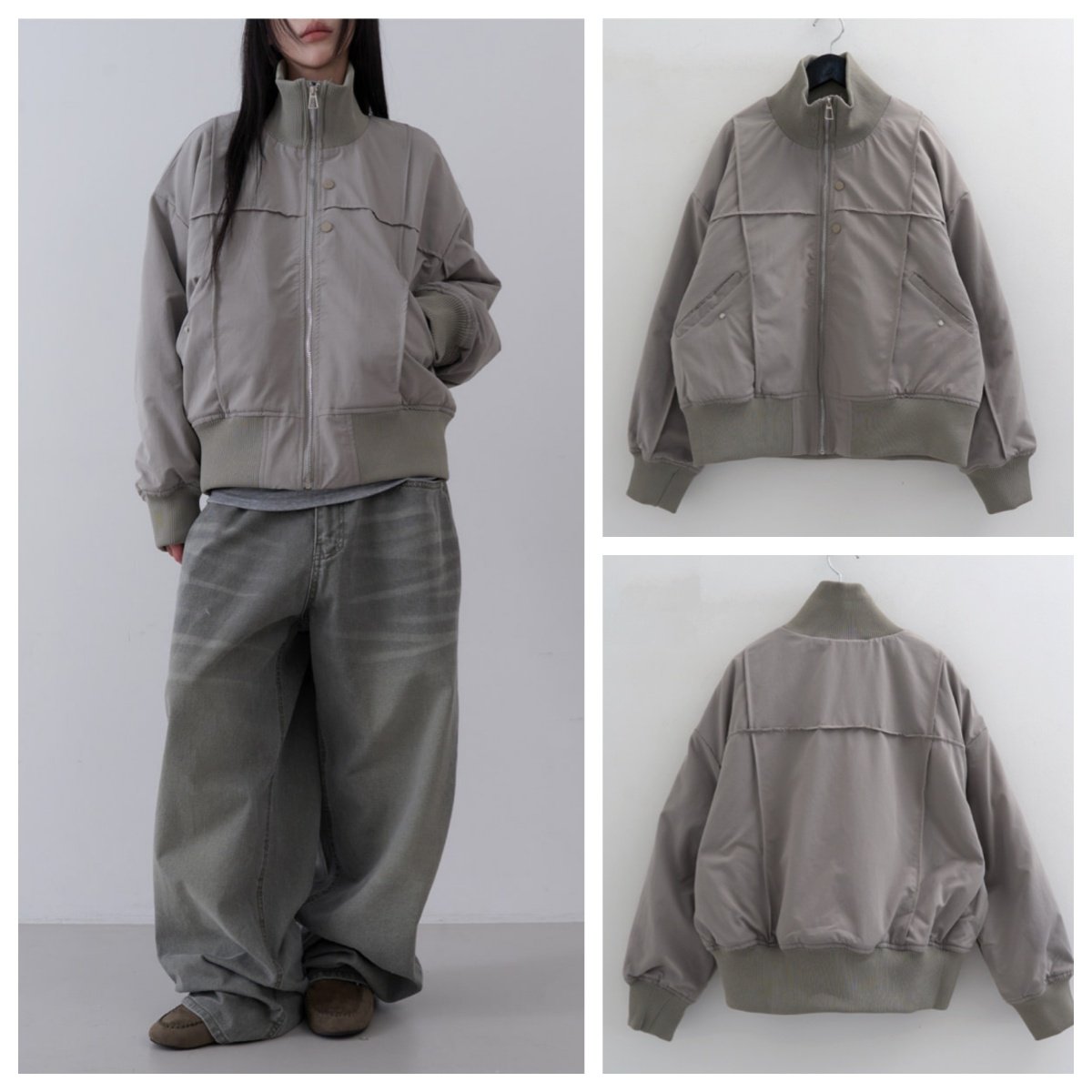 韩国lowear直邮代购2025秋冬女装长袖休闲百搭立领夹克外套上衣