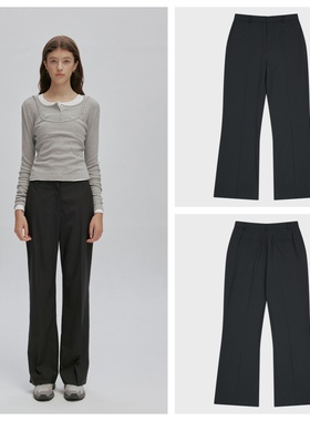 韩国afterhours直邮代购2025春秋女装百搭宽松时尚条纹长裤女裤