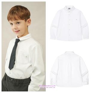 100 been韩国直邮代购 上衣童装 衬衫 165 2024秋冬儿童白色绅士长袖