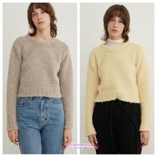 羊毛混纺针织毛衣休闲上衣 2024秋冬女装 韩国STEP AROUND直邮代购