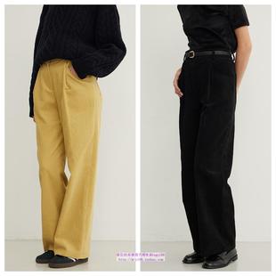 复古百搭休闲长裤 韩国STEP 灯芯绒裤 2024秋冬女装 AROUND直邮代购