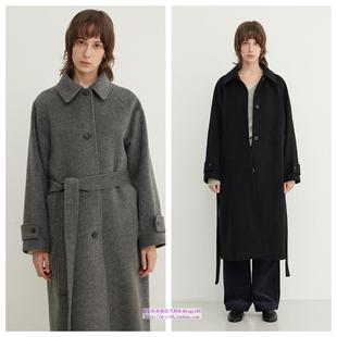 羊毛大衣百搭上衣 2024秋冬美利奴长款 韩国STEP AROUND直邮代购